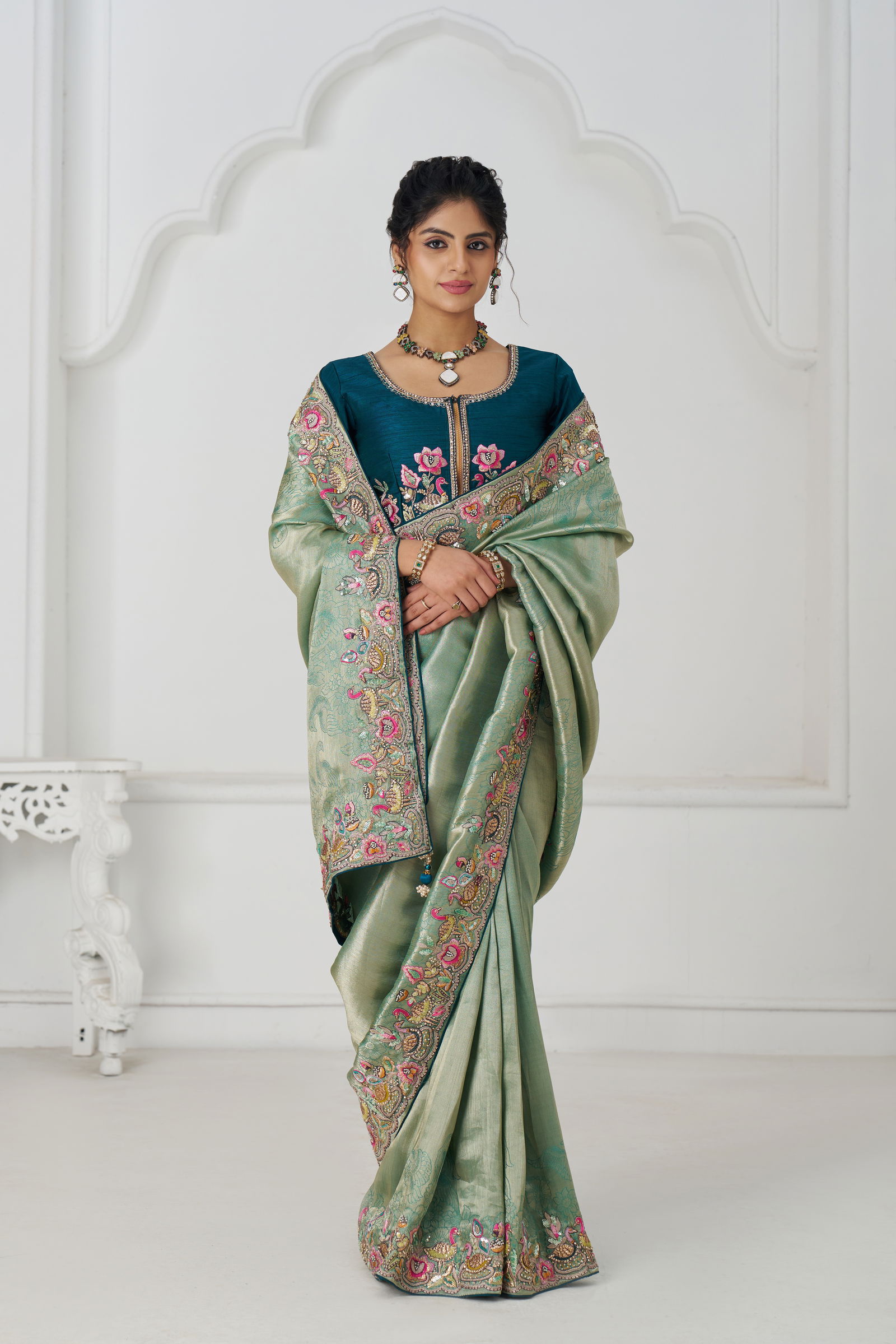 Kf 111 Green Color Pure Dola Viscouse Silk Saree Bulk Orders In India